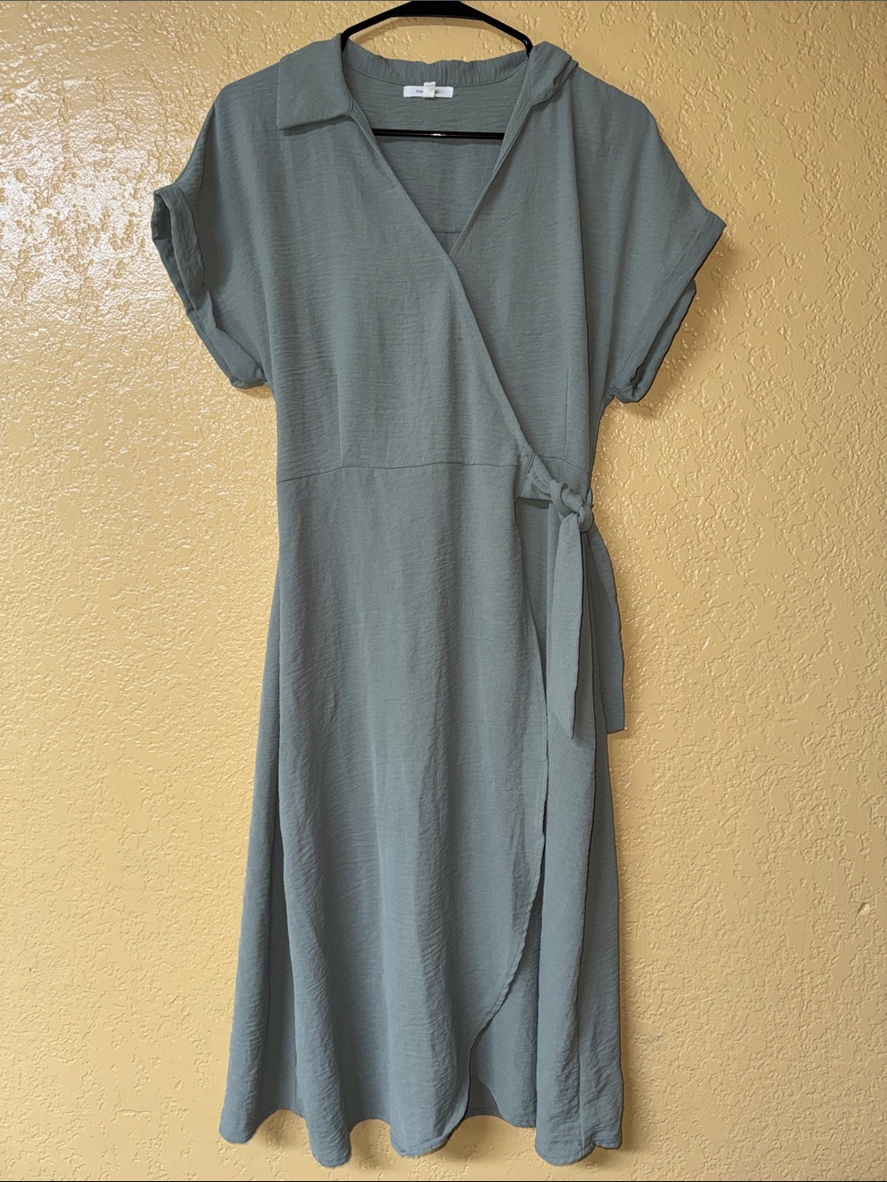 Maurices Sage Green Wrap Midi Dress